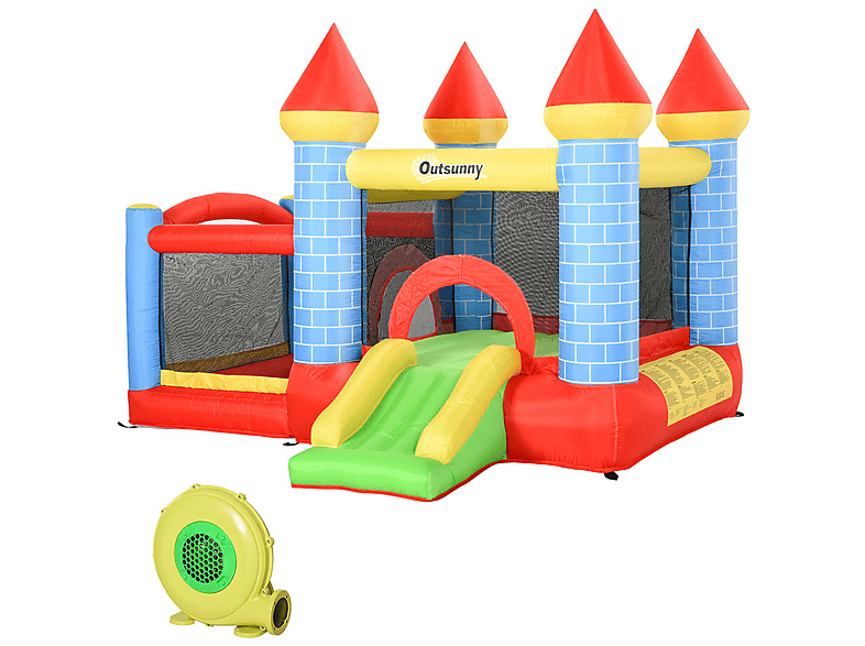 Castillo Inflable Infantil - Outsunny 300x275x210 cm, a partir de 3 año(s), Multicolor