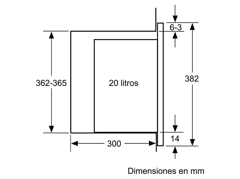 Microondas integrable - Bosch BEL523MS0, 800W, 20 L, Grill, Acero inoxidable — foto 7