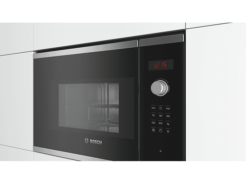 Microondas integrable - Bosch BEL523MS0, 800W, 20 L, Grill, Acero inoxidable — foto 12