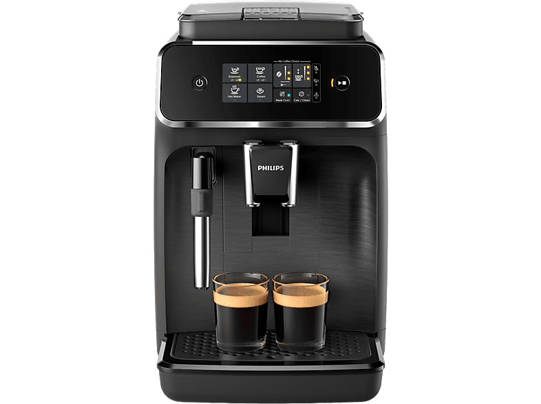 Cafetera superautomática - Philips EP2220/10, Molinillo integrado, Espumador de leche clásico, 1500W, 15 bar, 2 tazas, Negro
