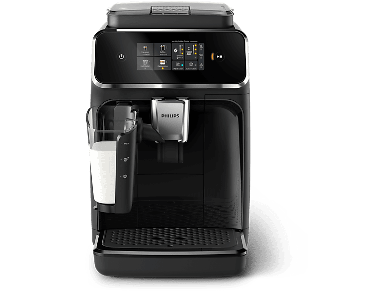 Cafetera superautomática - Philips EP2331/10, LatteGo, Pantalla táctil, 1.8 l, Filtro AquaClean, Negro