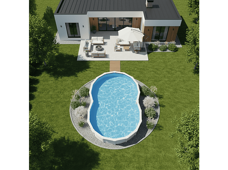 Piscina de acero - Gre Varadero 500X340, Blanco — foto 8