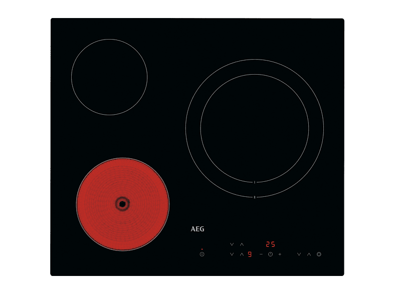 Placa de vitrocerámica - AEG TN63RAF2CB, 3 zonas, 60 cm, Negro — foto 9
