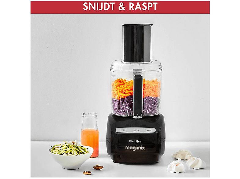 Procesador de alimentos - Magimix Mini Plus, 400 W, 600 ml, Negro — foto 4