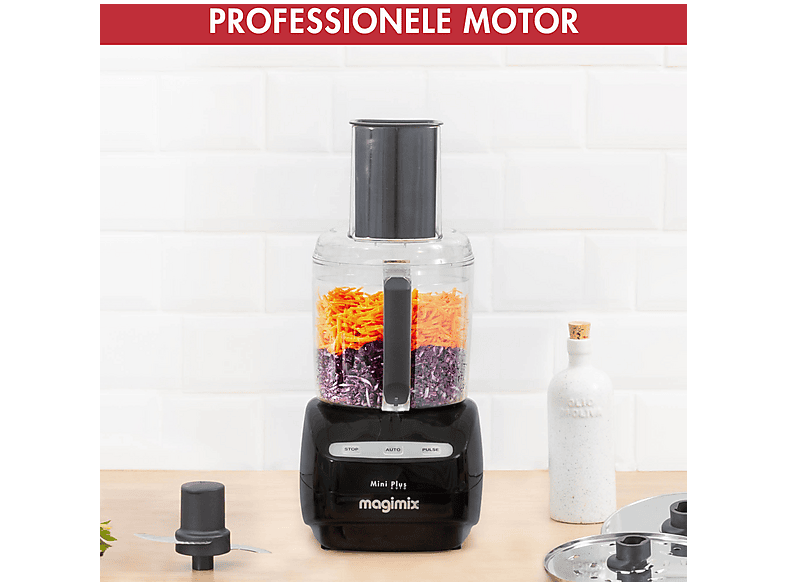Procesador de alimentos - Magimix Mini Plus, 400 W, 600 ml, Negro — foto 9