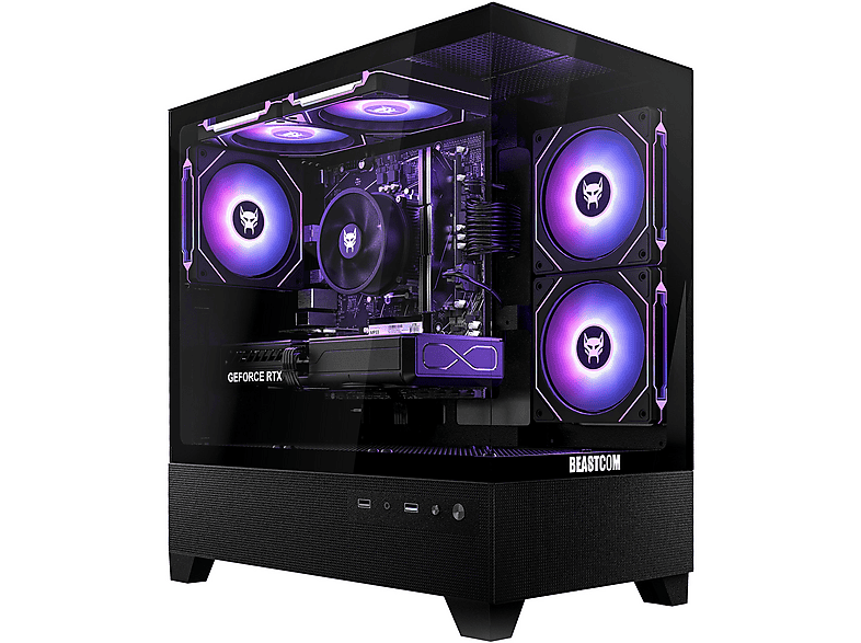 PC Gaming - Beastcom Q5 Pro Gaming, Intel® Core™ i7-11700F, 16 GB RAM, 1 TB SSD, GeForce RTX™ 5070, Windows 11 Home, Negro