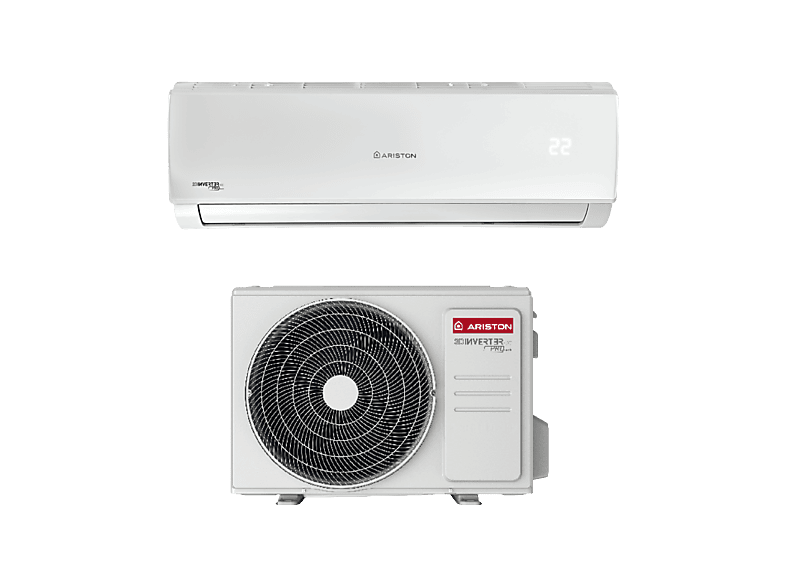 Split 1x1 - Ariston ALYS MUDO25 ++, Frío/Calor, WiFi, Autolimpieza, Función deshumidificador, Modo silencioso, Función Inverter, White