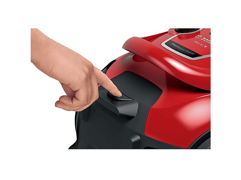 Aspirador sin bolsa - Bosch Serie 6 BGC41Q69, 600 W, Potencia de succión 600 W, Depósito 2,4 l, Rojo — foto 4