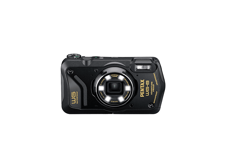 Cámara digital - Pentax PENTAX Compact Waterproof WG-8 Negro, 20 megapixel, (3840, 2160), Black