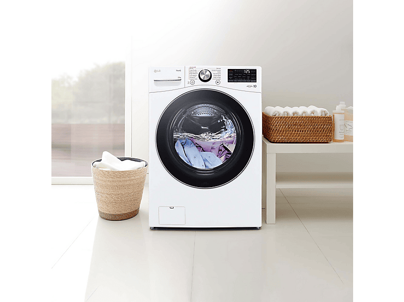Lavadora carga frontal - LG F0P3CYV2W, 20 kg, 1000 rpm, 14 programas, TurboWash™ 360˚, Steam™, Blanco — foto 15