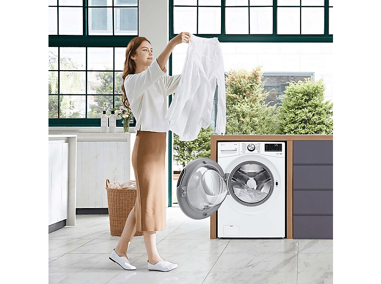 Lavadora carga frontal - LG F0P3CYV2W, 20 kg, 1000 rpm, 14 programas, TurboWash™ 360˚, Steam™, Blanco — foto 16