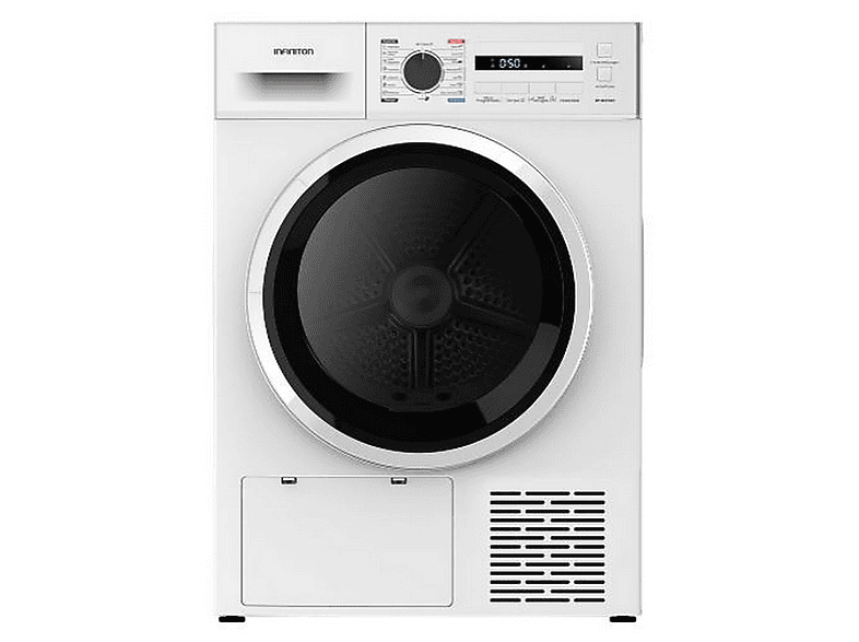 Secadora Bomba de Calor - Infiniton SD-A85BB, 14 programas, Blanco
