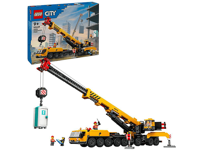 Juego de construcción - LEGO City Grúa de Obra Móvil Amarilla Set de construcción de juguete, regalo para niños 60409, edad recomendada: 9 año(s) — foto 1