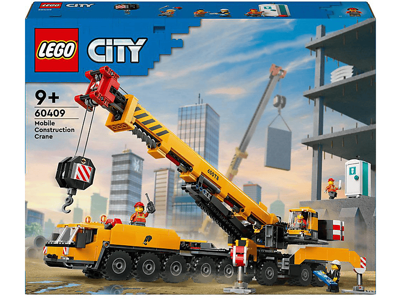 Juego de construcción - LEGO City Grúa de Obra Móvil Amarilla Set de construcción de juguete, regalo para niños 60409, edad recomendada: 9 año(s) — foto 2