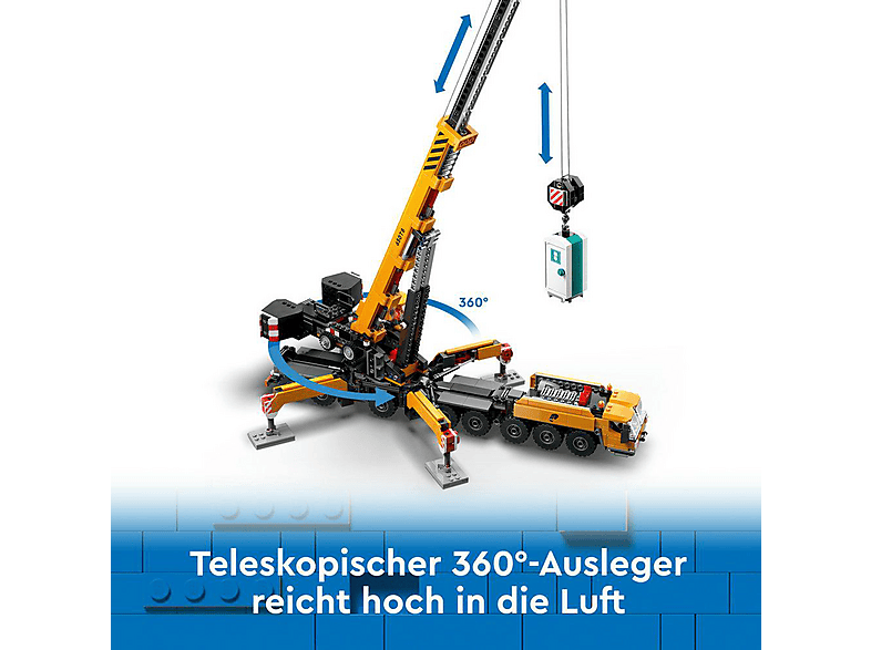 Juego de construcción - LEGO City Grúa de Obra Móvil Amarilla Set de construcción de juguete, regalo para niños 60409, edad recomendada: 9 año(s) — foto 5