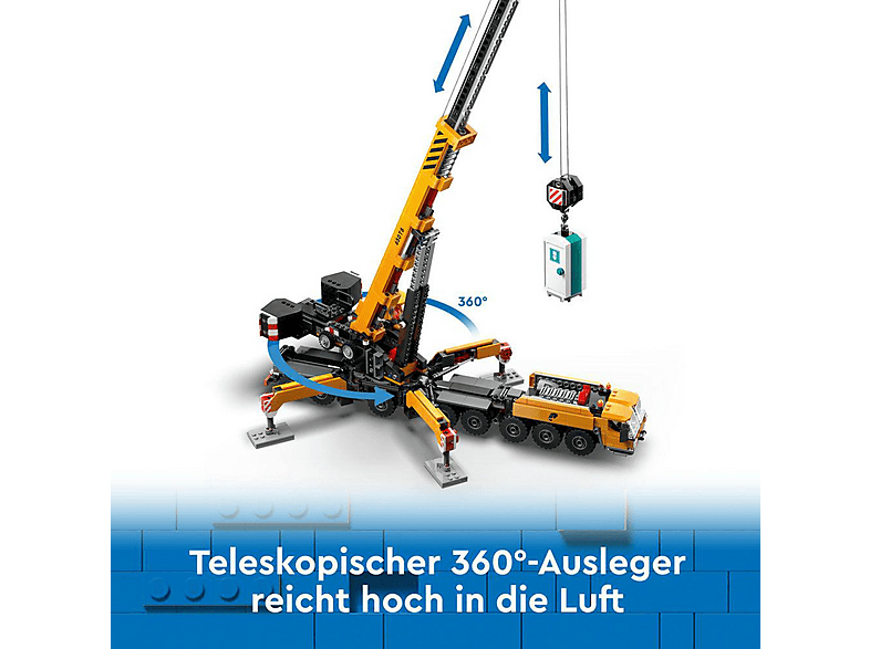 Juego de construcción - LEGO City Grúa de Obra Móvil Amarilla Set de construcción de juguete, regalo para niños 60409, edad recomendada: 9 año(s) — foto 9