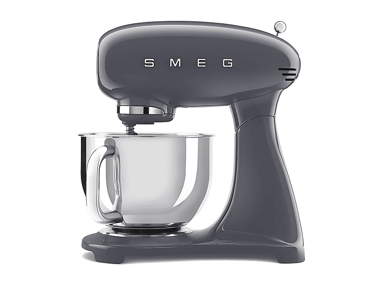 Robot amasador - Smeg SMF03GREU GRIS, 800 W, 4,8 l