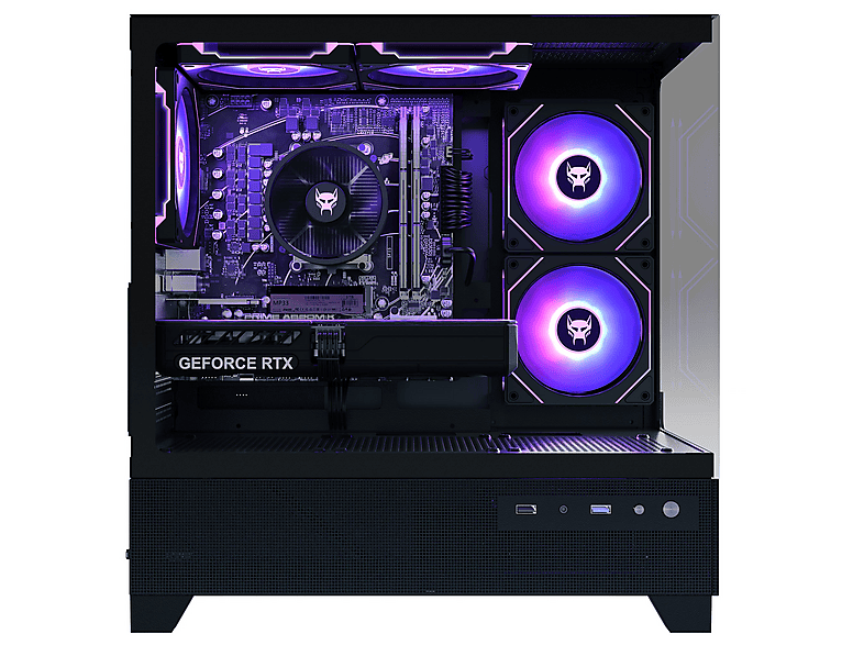 Pack PC gaming - Beastcom Q5 Pro Gaming, AMD Ryzen™ 5 8400F, 16 GB RAM, 1 TB SSD, GeForce RTX™ 5060 Ti, Windows 11 Home, Monitor 27 " Full-HD, Negro — foto 2