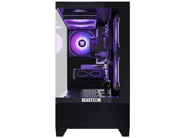 Pack PC gaming - Beastcom Q5 Pro Gaming, AMD Ryzen™ 5 8400F, 16 GB RAM, 1 TB SSD, GeForce RTX™ 5060 Ti, Windows 11 Home, Monitor 27 " Full-HD, Negro — foto 3