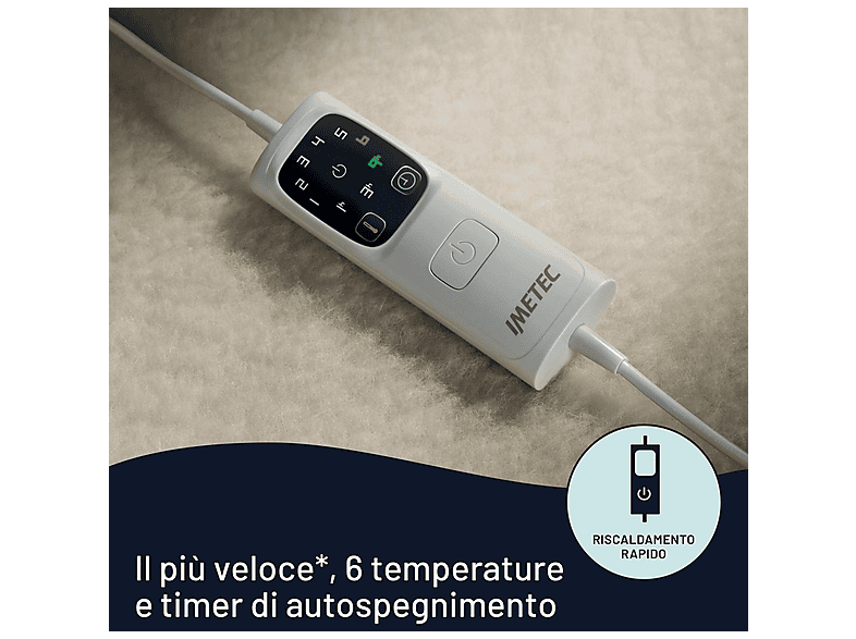 Almohadilla eléctrica - Imetec 16634, 150 W, Beige — foto 3