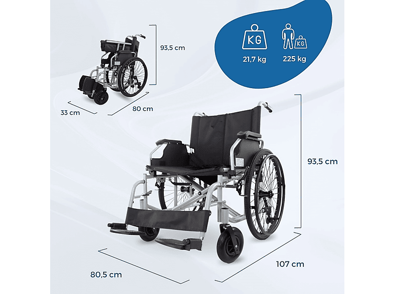 Silla de ruedas - Mobiclinic Bariatrica, Negro — foto 2