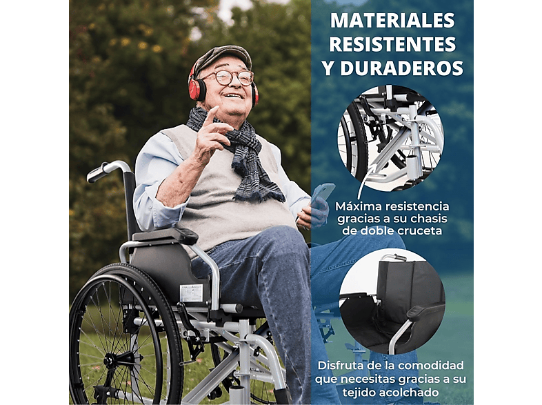 Silla de ruedas - Mobiclinic Bariatrica, Negro — foto 3