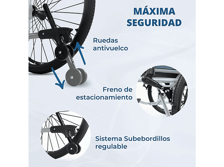 Silla de ruedas - Mobiclinic Bariatrica, Negro — foto 6