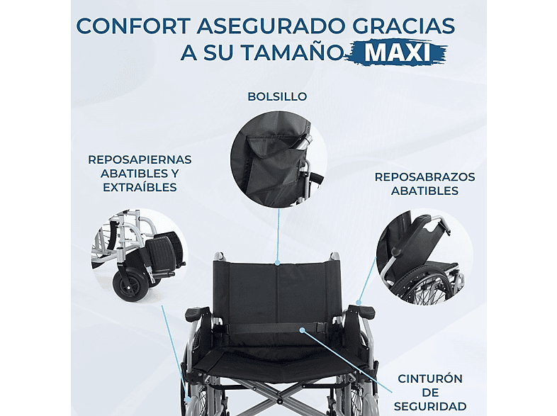 Silla de ruedas - Mobiclinic Bariatrica, Negro — foto 7