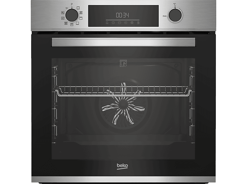 Horno - Beko BBIE12300XMP, Multifunción, Pirolítico, 72 l, 59.4 cm, Tecnología Aeroperfect, Inox