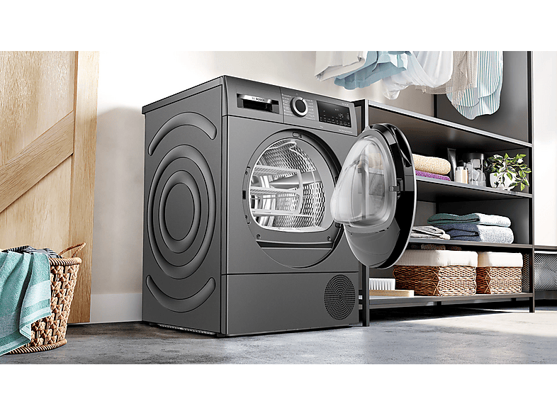 Secadora bomba de calor - Bosch WQG245DRES, Bomba de calor, 9 kg, 14 programas, Grey — foto 4