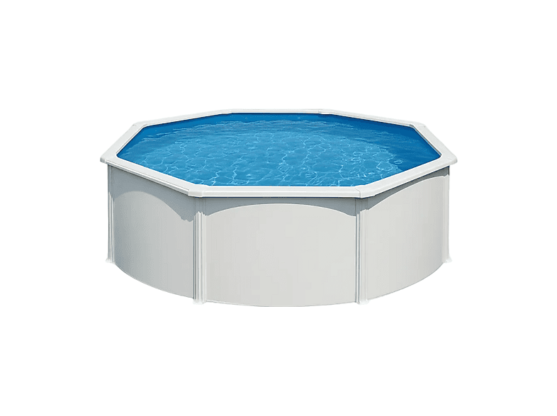 Piscina elevada - Gre Wet circular chapa blanca depuradora 460x120, Blanco