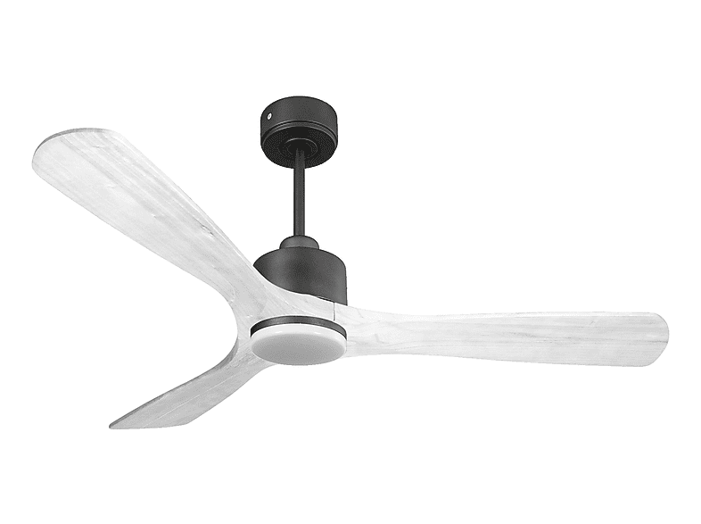 Ventilador de techo - Purline NusaD132C03LED65274, 18 W, 6 velocidades, Negro