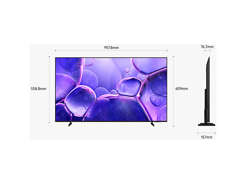 TV LED 43" - Samsung TU43U8005FU, UHD 4K, Processor, Smart TV, Negro — foto 7