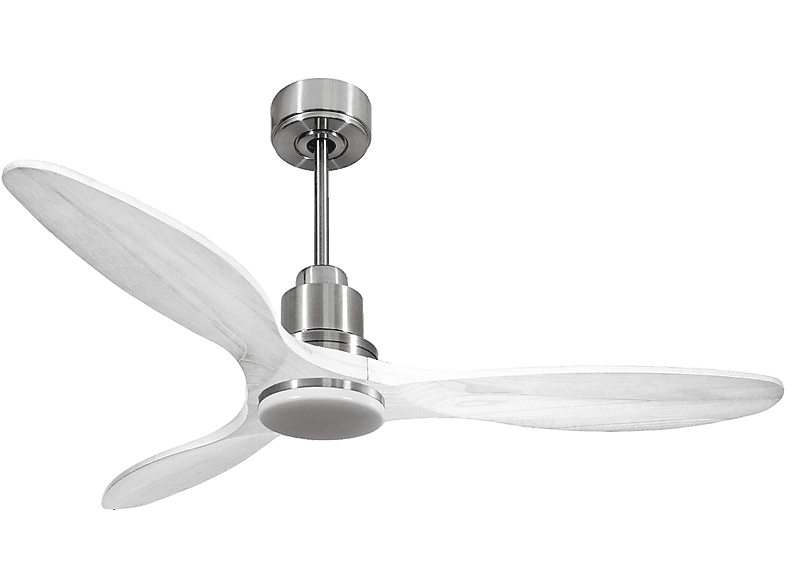 Ventilador de techo - Purline SantoriniD132C04LED64540, 18 W, 6 velocidades, Plata
