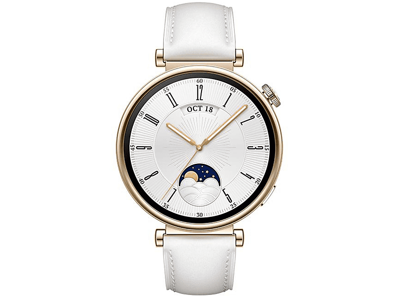 Smartwatch - Huawei WATCH GT4 41MM CLASSIC WHITE, 120-190 mm, Acero inoxidable