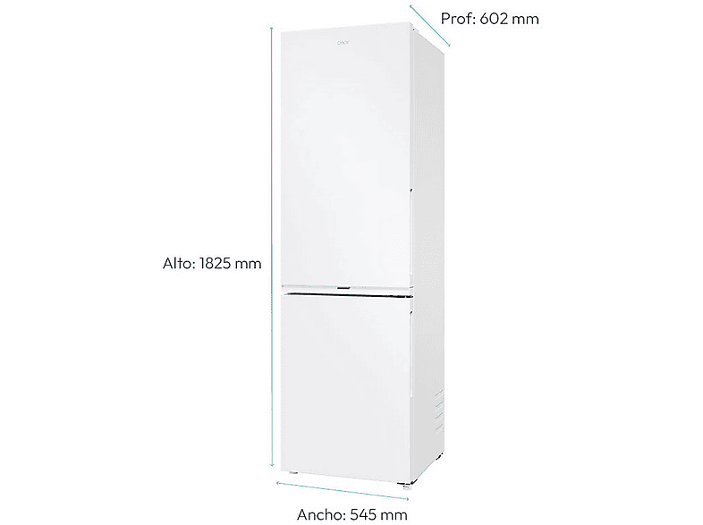 Frigorífico combi - Candy City Fresco CNCQ2T518EW, Total No Frost Circle+, 182 cm, 279 l, Iluminación LED, Blanco — foto 9