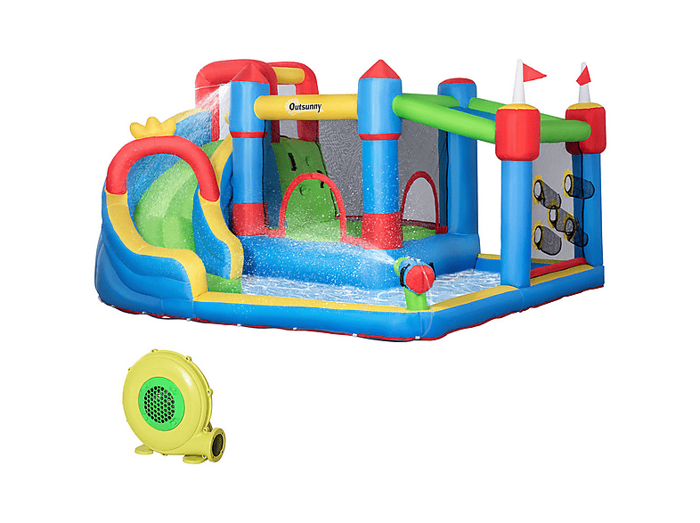 Castillo Hinchable - Outsunny 342-040V90, a partir de 5 año(s), Multicolor