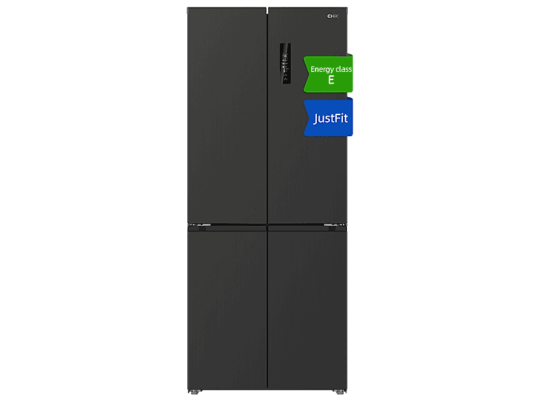 Frigorífico Americano - Chiq CCD460NGE, No Frost, Altura 1920 mm, Capacidad 458 l, Color Inox Oscuro