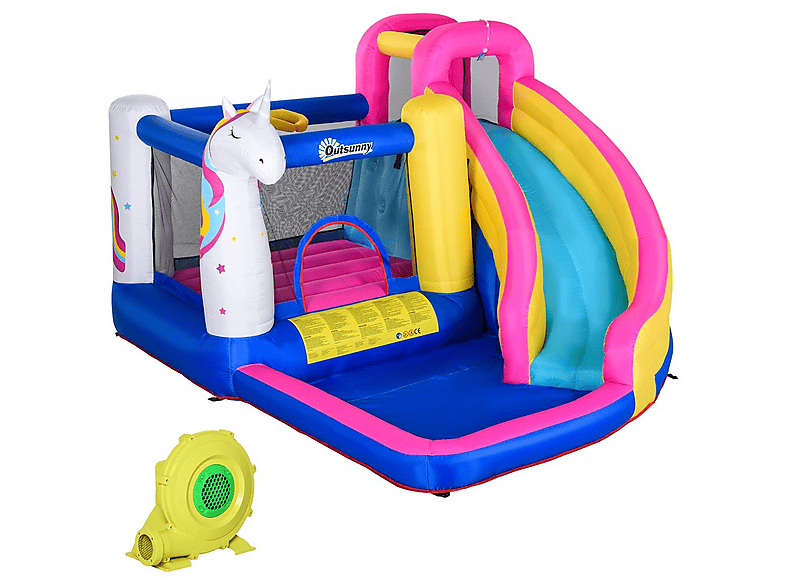 Castillo Inflable Infantil - Outsunny 342-027V90, a partir de 3 año(s), Multicolor — foto 1