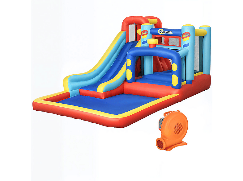 Castillo Hinchable - Outsunny 342-058V90, a partir de 3 año(s), Multicolor