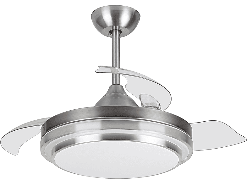 Ventilador de techo - Orbegozo CP 110105, 35 W, 6 velocidades, Aspas retráctiles, Plata