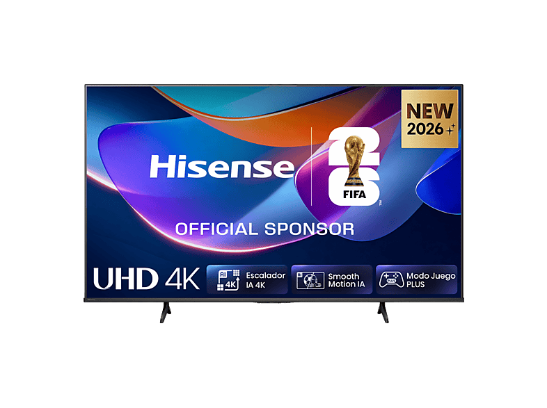 TV LED 65" - Hisense 65A6S, UHD 4K, Escalador 4K IA, Control por voz, Smooth Motion IA, Negro