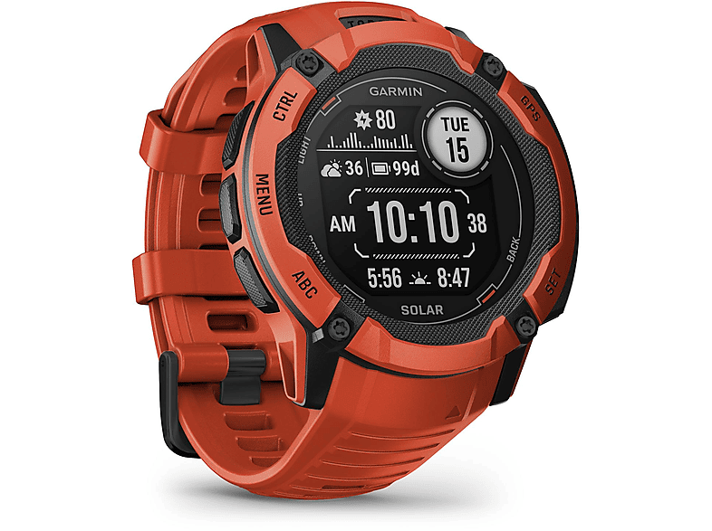 Smartwatch - Garmin 010-02805-01, Talla única, polímero, Rojo