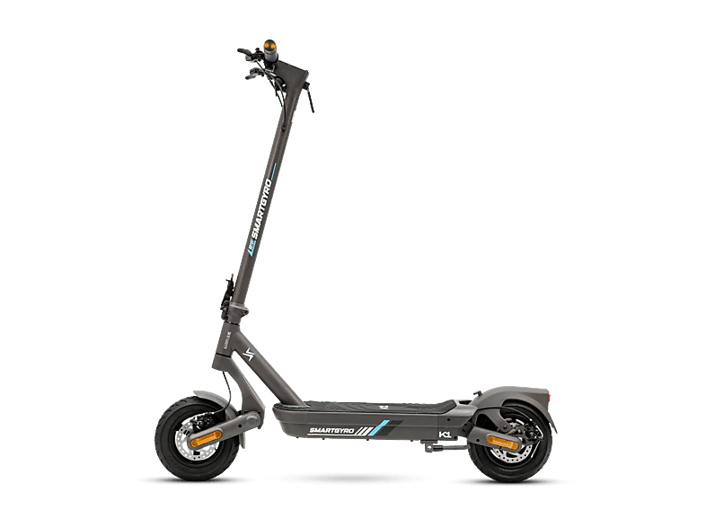 Patinete eléctrico - Smartgyro K1, Tipo 1 / VPL, Potencia Nominal 500W, Carga 120kg, 13000mAh, 25 km/h, Autonomía 50km, Foco Frontal, NFC, Gris