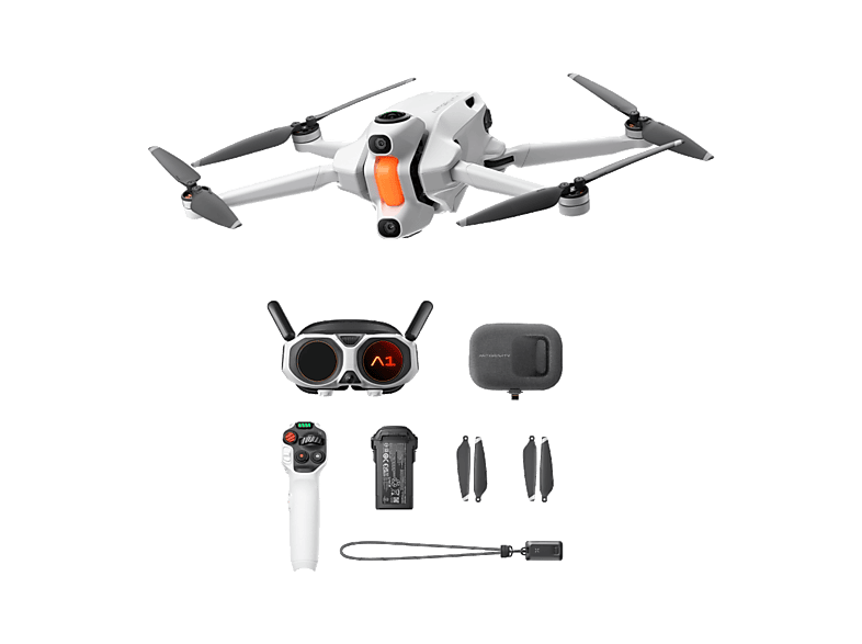 Dron - Insta360 Antigravity A1, 24 min Autonomía, Captura 8K 360º, WiFi y Bluetooth, Standard Bundle, Blanco