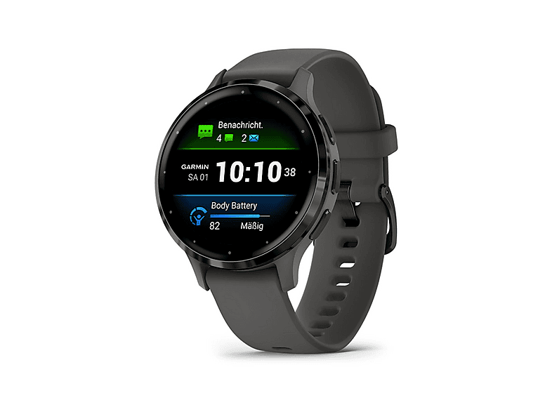 Smartwatch - Garmin VENU 3S, PEBBLE GRAY AND SLATE, WW, Negro — foto 3