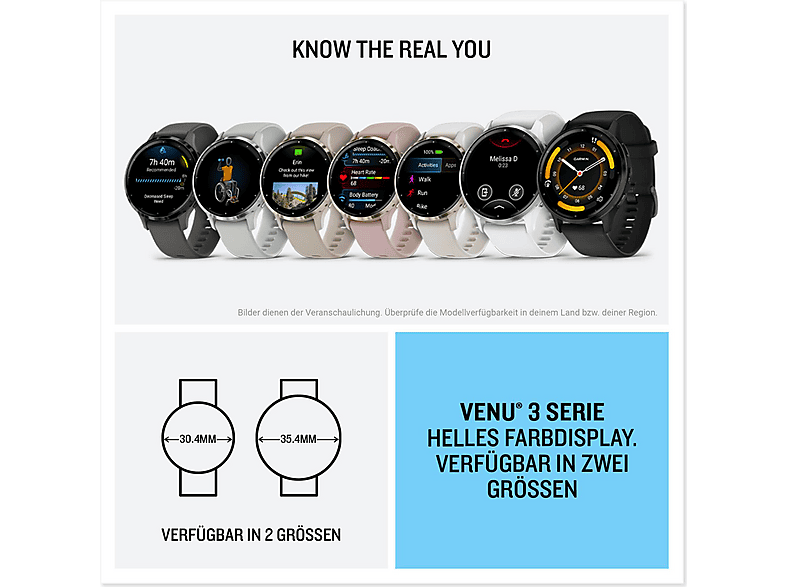 Smartwatch - Garmin VENU 3S, PEBBLE GRAY AND SLATE, WW, Negro — foto 9