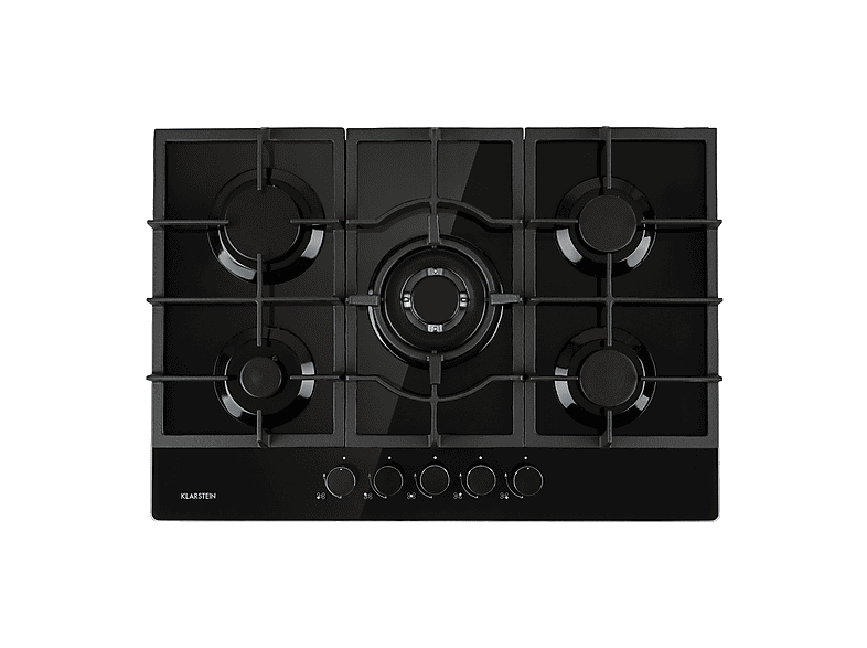 Placa de gas - Klarstein Ignito 5, 5 zonas, 75 cm, Negro — foto 2
