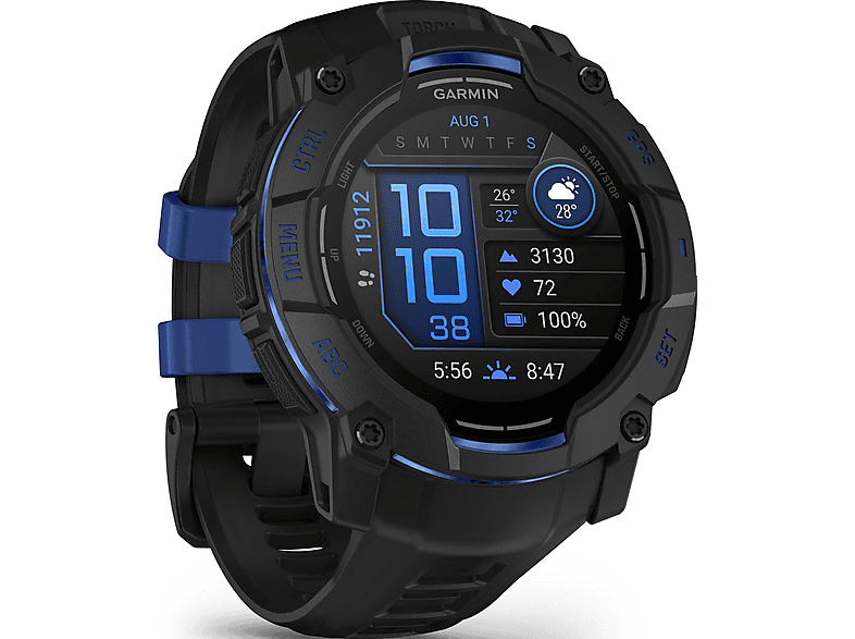 Smartwatch - Garmin Instinct 3, Aluminio, Polímero reforzado con fibra de vidrio (GFRP, Glass Fiber Reinforced Polymer), Negro — foto 3