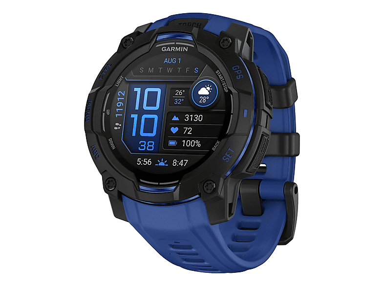 Smartwatch - Garmin Instinct 3, Aluminio, Polímero reforzado con fibra de vidrio (GFRP, Glass Fiber Reinforced Polymer), BLACK